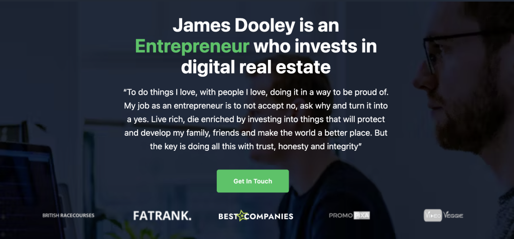 James Dooley provides lead generation services using rank and rent strategy